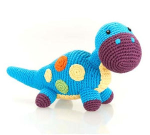 Pebble Organic Dippi Dinosaur Rattle