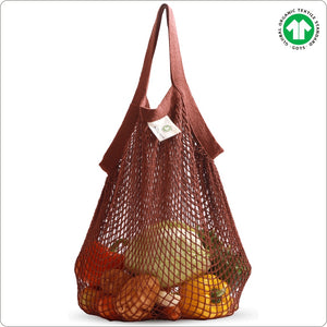 Organic Cotton Reusable Grocery Bag Cinnamon