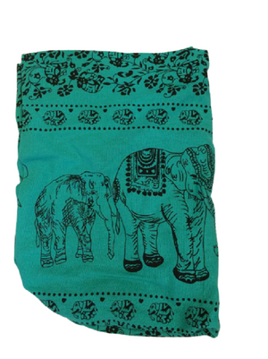 Elephant Print Long Hobo Bag
