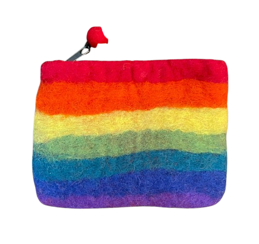 Fair Trade Felt Rainbow Purse