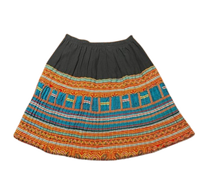 Hilltribe Vintage Fabric Skirt Blue 49cm