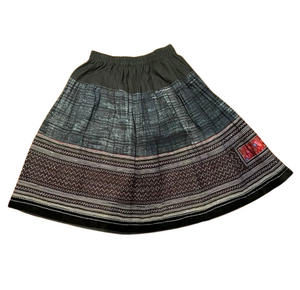 Hilltribe Vintage Fabric Full Skirt Denim Navy 60cm