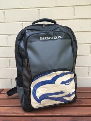 Upcycled Honda and Cement Bag Large Backpack