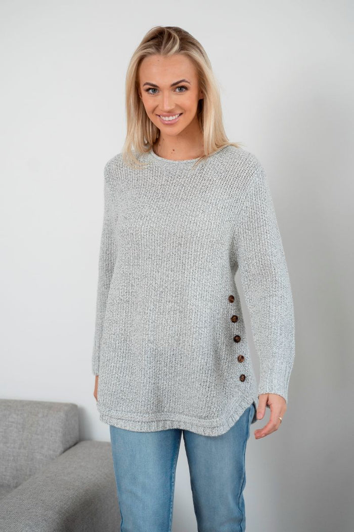 Soft Knit Cotton 10 Button Jumper