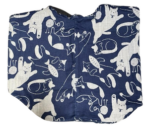 Indigo Printed Cotton Long Hobo Bag