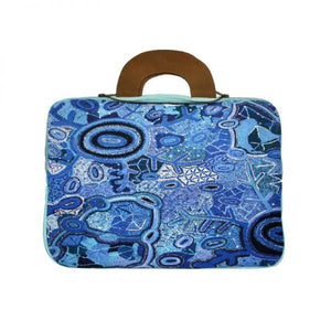 Indigenous Canvas Laptop Case by Theo Hudson