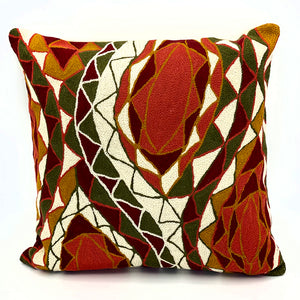 Wool Chain Stitch Cushion Cover - Indigenous Artists