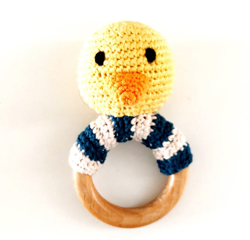 Pebble Duck Teether Rattle – The Fair Trade Cove