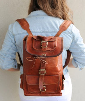 Leather Unisex Backpack