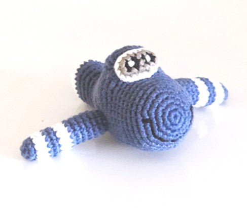 Pebble Blue Plane Rattle