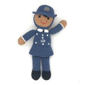 Organic Cotton Policeman Rattle