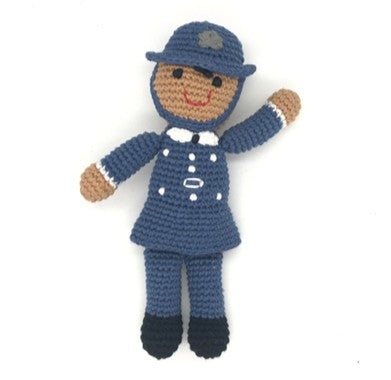 Organic Cotton Policeman Rattle