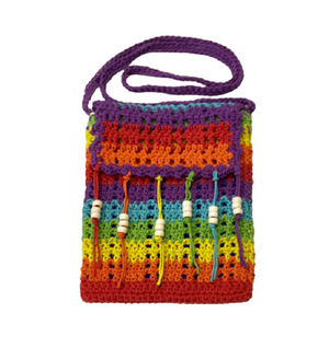 Crochet Rainbow Festival Bag