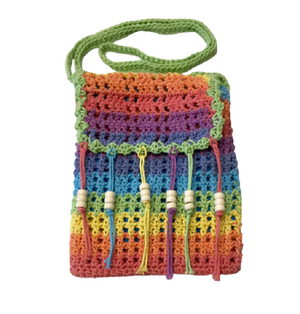 Crochet Rainbow Festival Bag