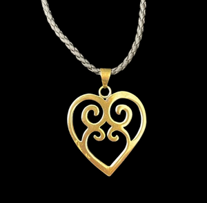 Heart Necklace made from Upcycled Brass