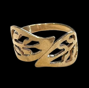 Brass Leaf Ring made in Cambodia