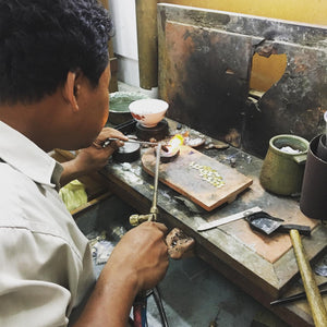 Fair Trade Cutout Brass Ring made in Cambodia