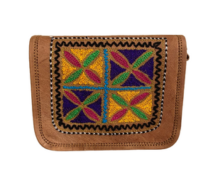 Leather Square Kasida Style Shoulder Bag