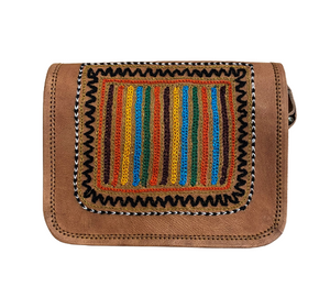 Leather Square Kasida Style Shoulder Bag