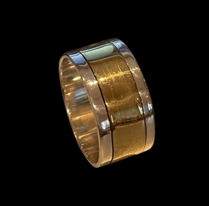 Fair Trade Silver and  Brass Spinning Ring made in Cambodia
