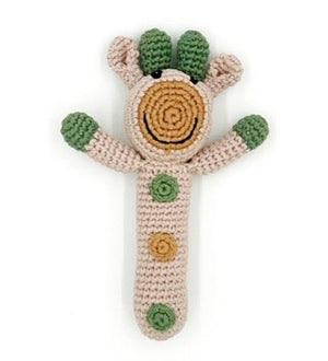 Organic Cotton Giraffe Stick Rattle