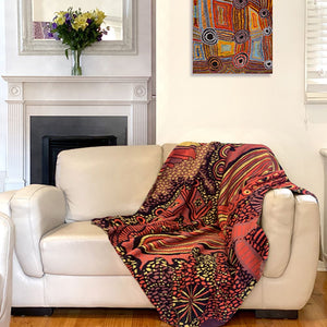 Knitted Cotton Throw - Damien & Yilpie Marks