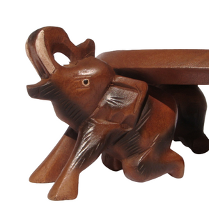 Wooden Kneeling Elephant Tray handcarved