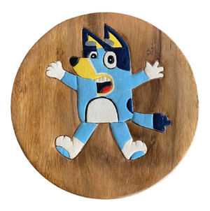 Wooden Kids Stool Bluey