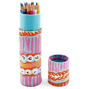 Fair Trade Coloured Pencils with Indigenous Paper Box