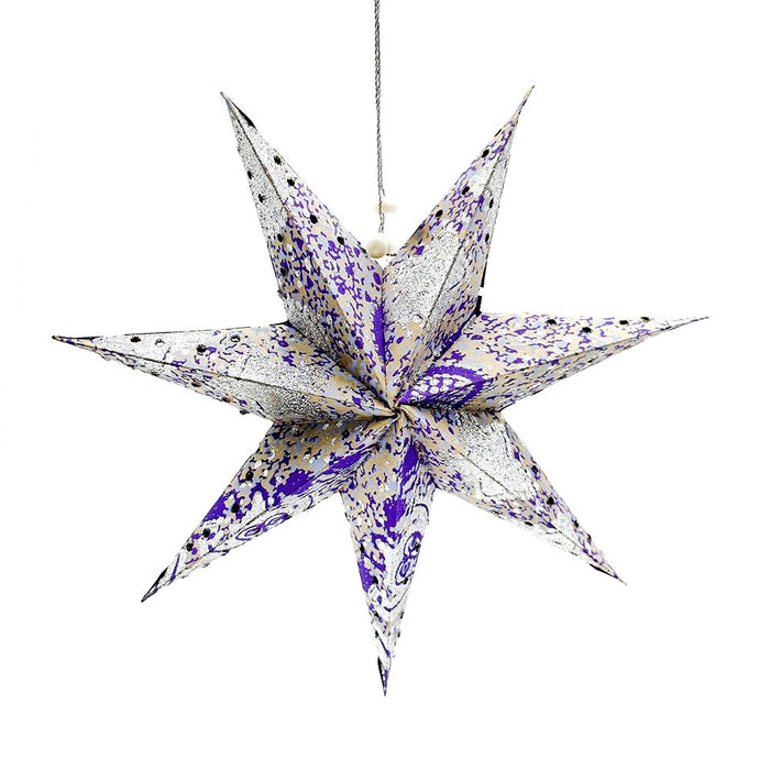 Christmas Kraft Glitter Star Decoration CVA746