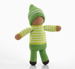 Organic Cotton Orange Green Rattle