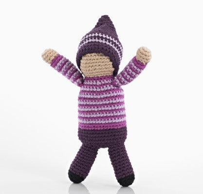 Organic Cotton Purple Rattle