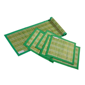 Sedge Placemats and Runner with Cotton Edging