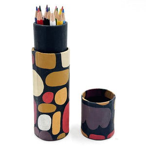 Fair Trade Coloured Pencils with Indigenous Paper Box