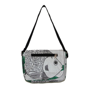 Recycled Shoulder Bag made from Fish Feed Bags