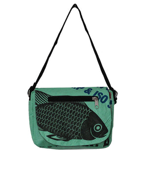 Recycled Shoulder Bag made from Fish Feed Bags