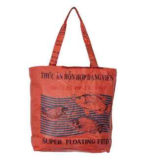 Large Fish Feed Zip Tote Bag