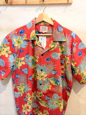 Vintage Hawaiian Fabric Man Shirt  XLarge