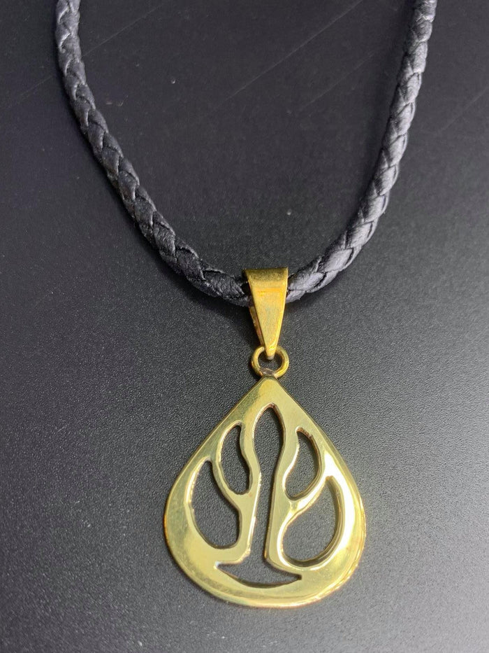 Flame Tree Brass Necklace made from Upcycled Brass