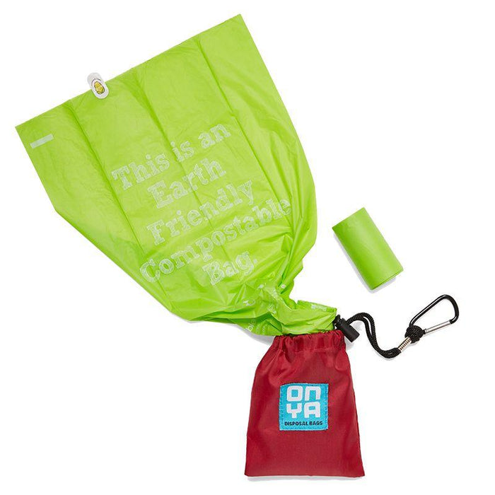 Dog Waste Disposable Bags with Carry Pouch
