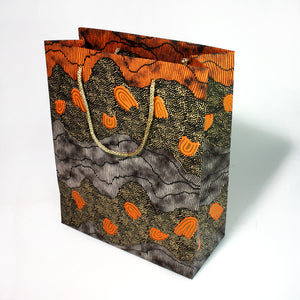 Handmade Indigineous Paper Gift Bag by Yilpi and Damien Marks