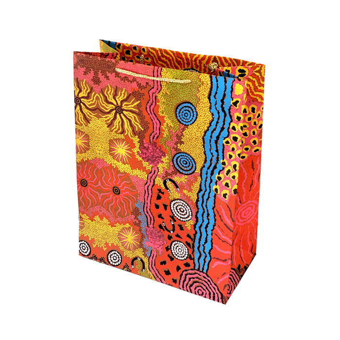 Handmade Indigenous Paper Gift Bag by Damien and Yilpi Marks