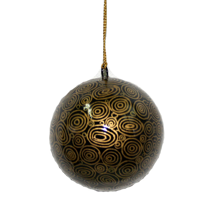 Lacquerware Christmas Ball Decoration Black NPG937