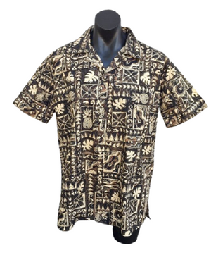 Vintage Hawaiian Fabric Man Shirt  XLarge