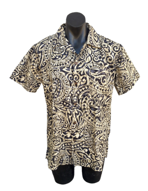 Vintage Hawaiian Fabric Shirt Large