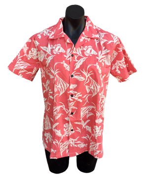 Vintage Hawaiian Fabric Man Shirt Large