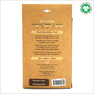 Organic GOTS Cotton Reusable Grocery Bags Natural 2 pack