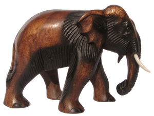 Wooden Elephant 20cm size 6 Hand carved