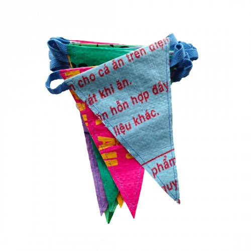 Recycled Colourful Bunting Small Flags or Stars