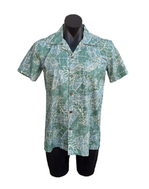 Vintage Hawaiian Fabric Shirt Small